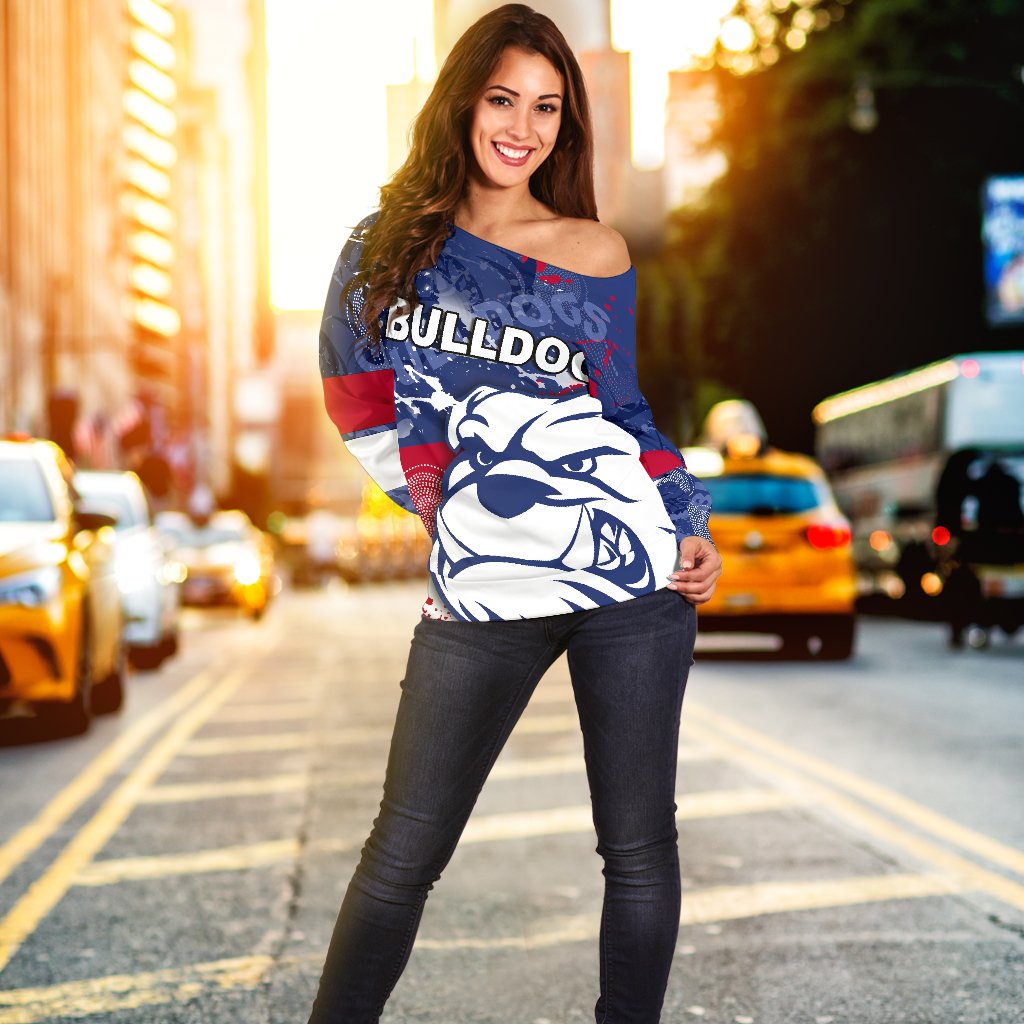 Western Bulldogs Off Shoulder Sweater - Vibe Hoodie