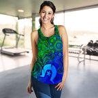 Aboriginal Women's Racerback Tank , Torres Strait Islands Flag - Vibe Hoodie