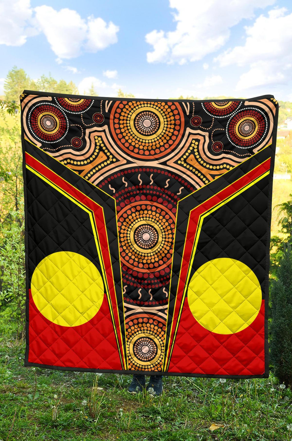 premium-quilt-aboriginal-with-dot-painting-art