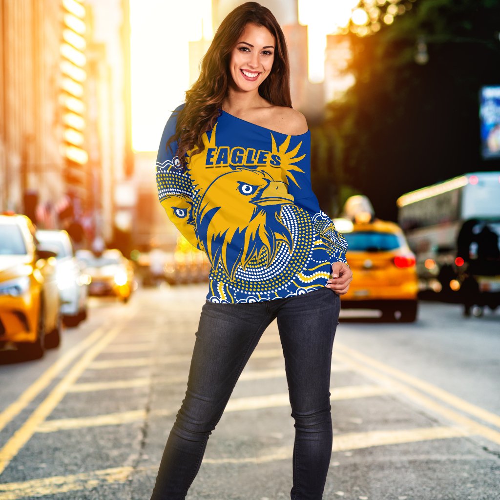 Eagles Off Shoulder Sweater West Coast Mix Indigenous - Vibe Hoodie