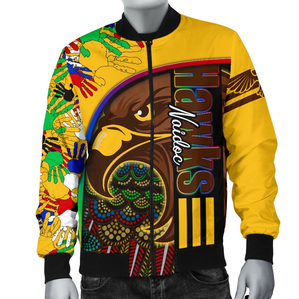 custom-personalised-pride-hawks-mens-bomber-jacket-hawthorn-naidoc-week-aboriginal-version-special