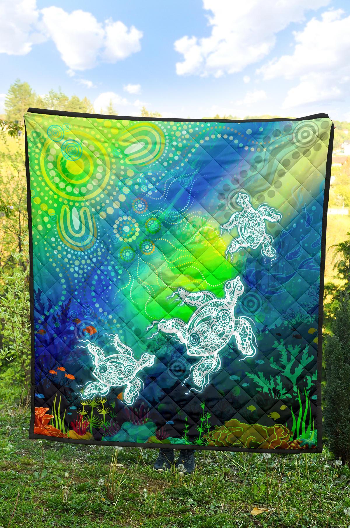aboriginal-premmium-quilt-indigenous-turtle-ocean-dot-painting-art