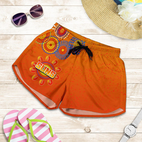 Naidoc Suns Women Shorts Gold Coast Indigenous Style - Vibe Hoodie