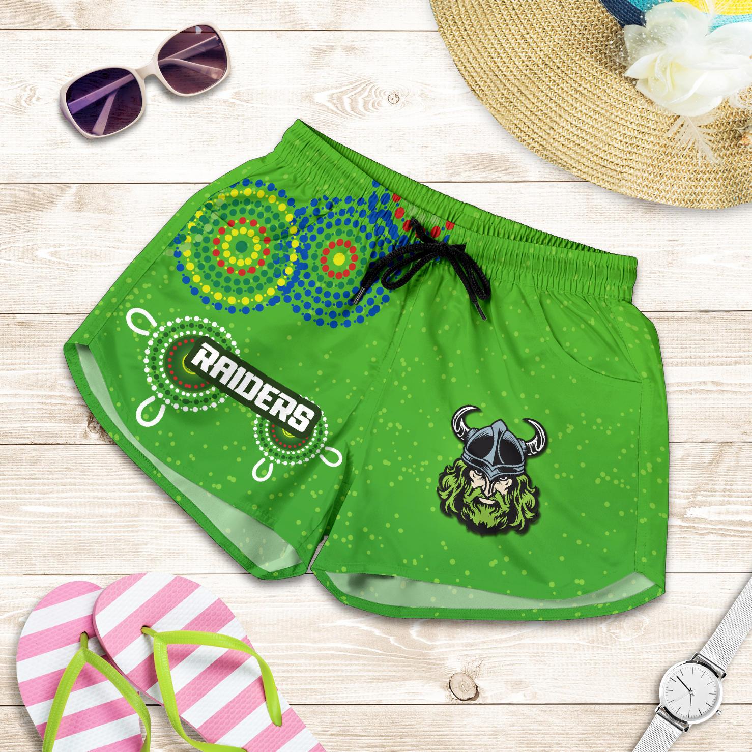 Naidoc Raiders Women Shorts Canberra Indigenous Style - Vibe Hoodie