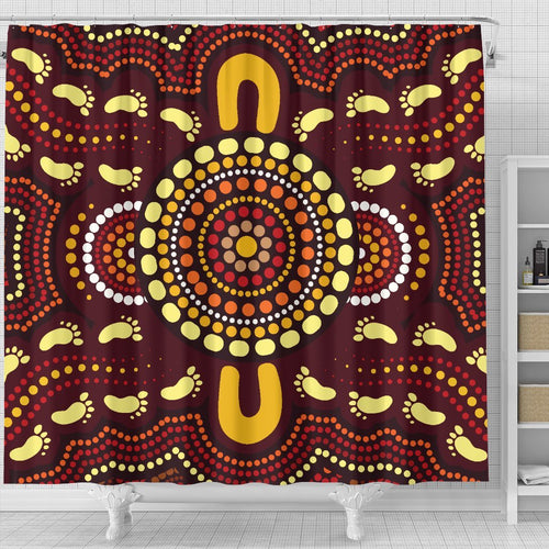 aboriginal-shower-curtain-indigenous-circle-footprint