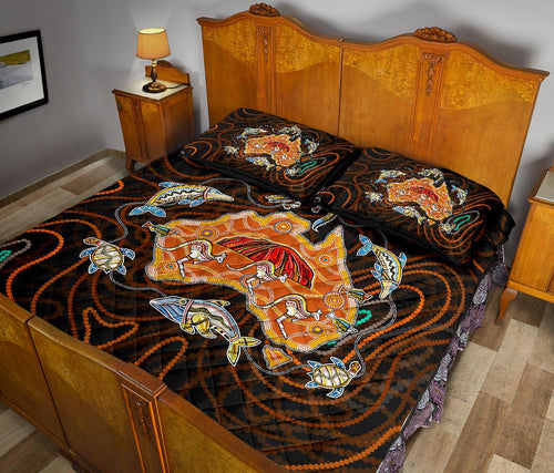 aboriginal-quilt-cover-sets-uluru-australia-map-patterns-kangaroo-turtle