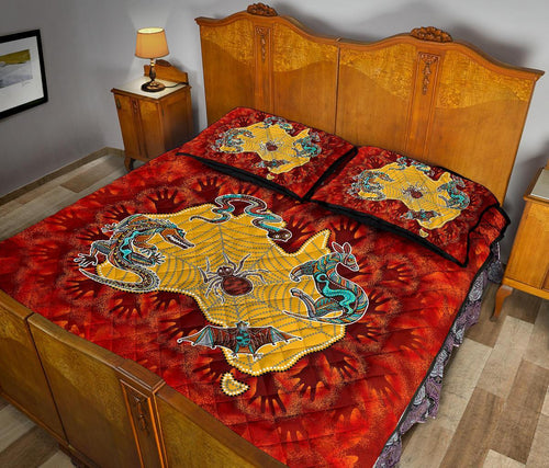custom-aboriginal-quilt-bed-set-australia-map-hand-patterns-spider-web