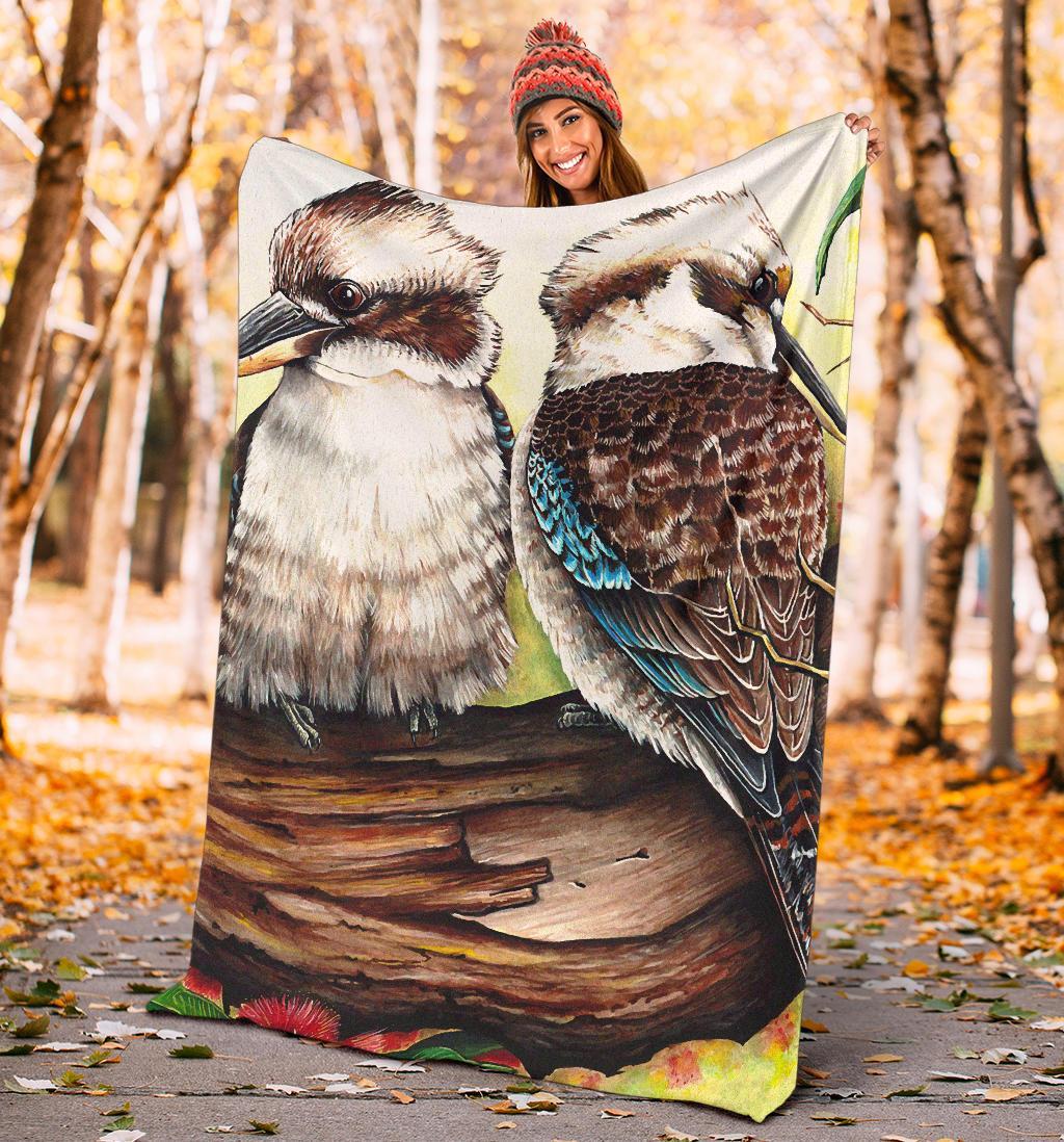 premium-blanket-kookaburra-with-waratah