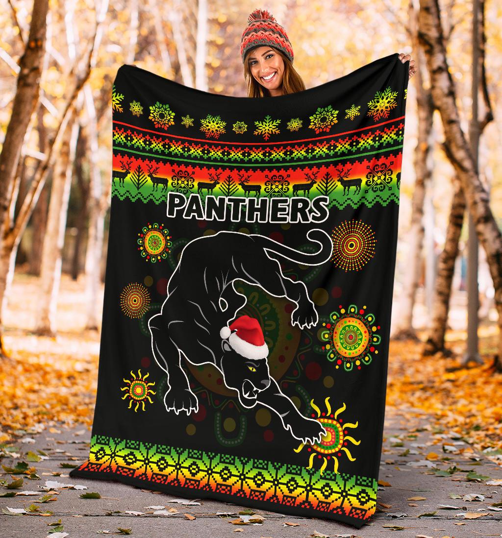 penrith-panthers-christmas-premium-blanket-indigenous