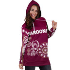 queensland-womens-hoodie-dress-maroons-simple-indigenous