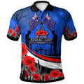 Anzac Day NZ Australia Polo Shirt - Poppies Flowers