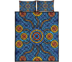 aboriginal-quilt-bed-set-aboriginal-flower-blue-dot-painting-art