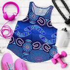 ABoriginal Women's Racerback Tank - Boomerangs And Dot Painting Art Ver02- - Vibe Hoodie