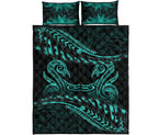 aotearoa-quilt-bed-set-turquoise-maori-manaia-with-silver-fern-1