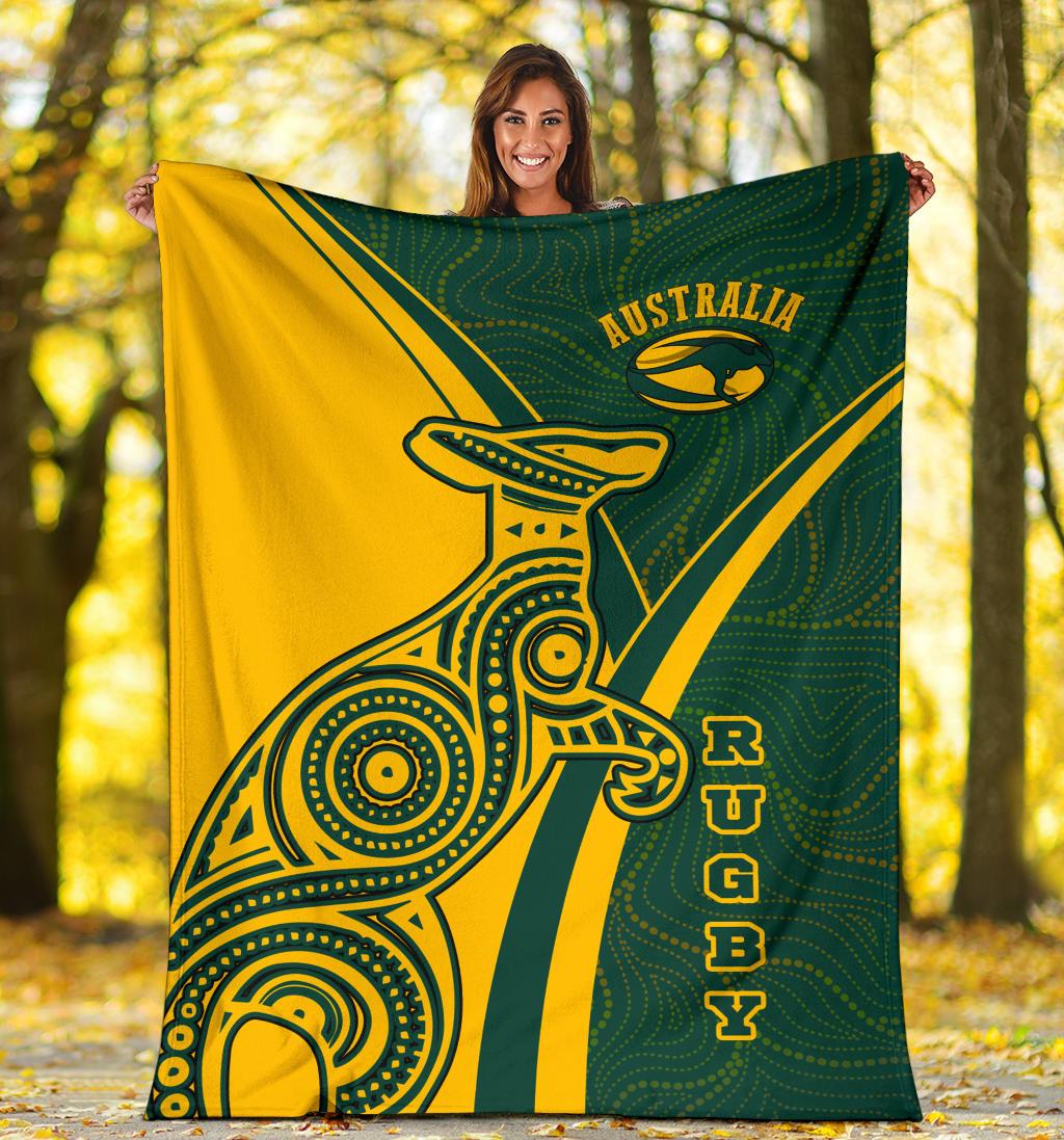 rugby-premium-blanket-australian-rugby-kangaroo-aboriginal-patterns