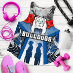 Australia Bulldogs Rugby Women's Racerback Tank Anzac Day Survival World - Vibe Hoodie