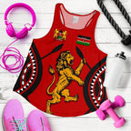 Kenya Rugby Lion Women Racerback Tank Maasai Shield - Vibe Hoodie