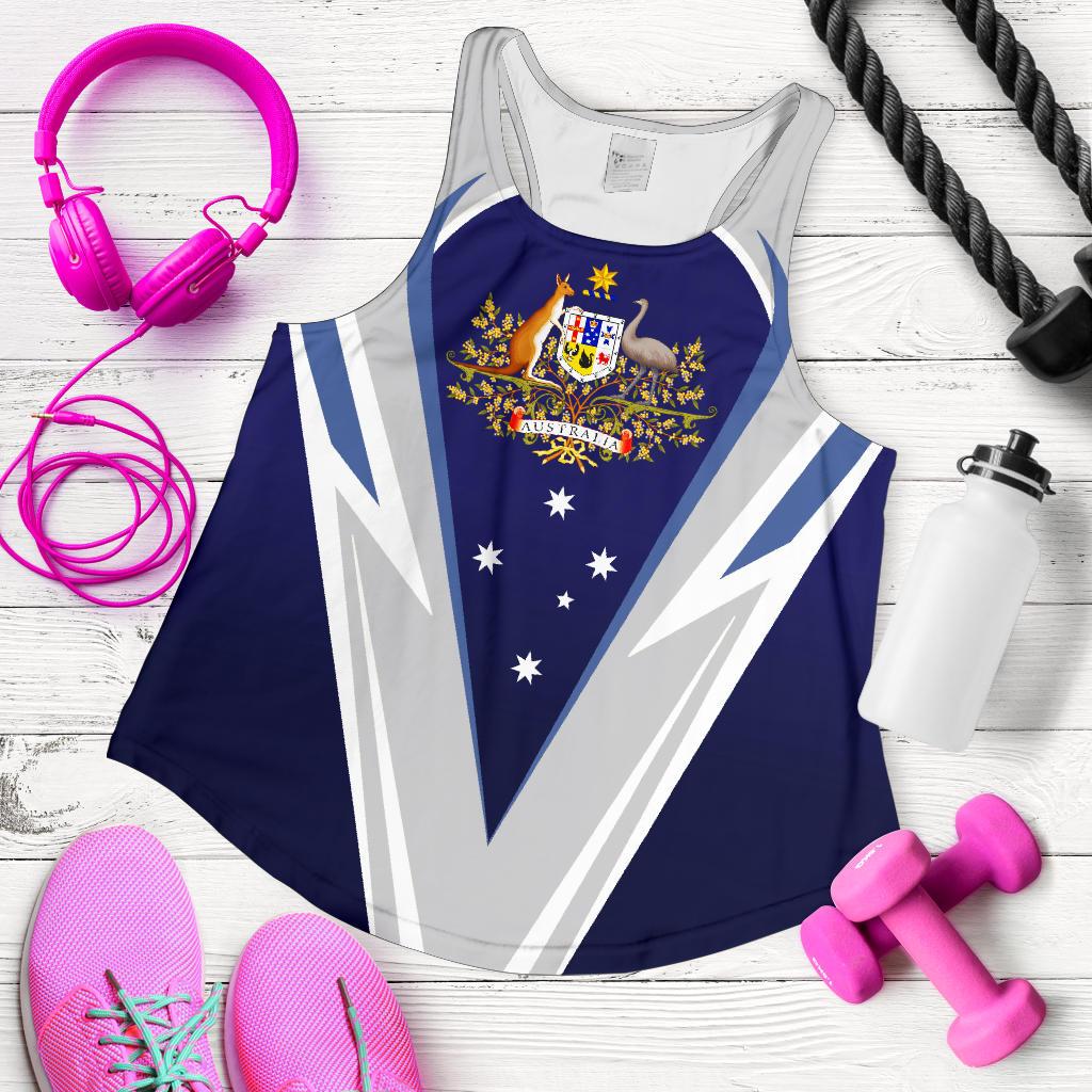 Racerback Tank - Australian Coat Of Arms Top Tank Southern Cross - Women - Vibe Hoodie