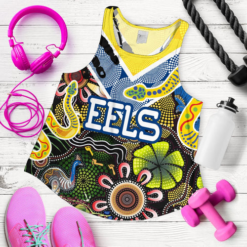Parramatta Eels Women Racerback Tank Aboriginal Ethnic Style - Vibe Hoodie