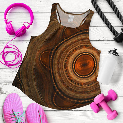 Racerback Tank - Aboriginal Dot Painting Tank Top Ver09 - Women - Vibe Hoodie