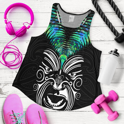 New Zealand Maori Moko Women'S Racerback Tank Paua Shell - Vibe Hoodie