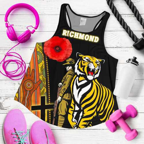 (Custom Personalised) Richmond Premier Women's Racerback Tank Tiger And Soldiers - Vibe Hoodie