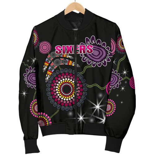 sydney-womens-bomber-jacket-sixers-indigenous-black