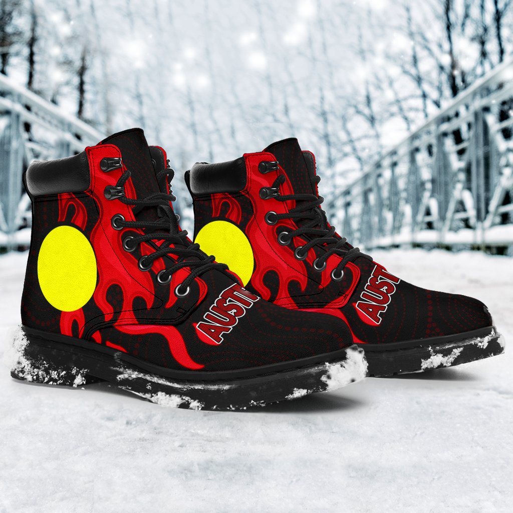 aboriginal-boots-flame-sun-patterns-indigenous-colors-all-season