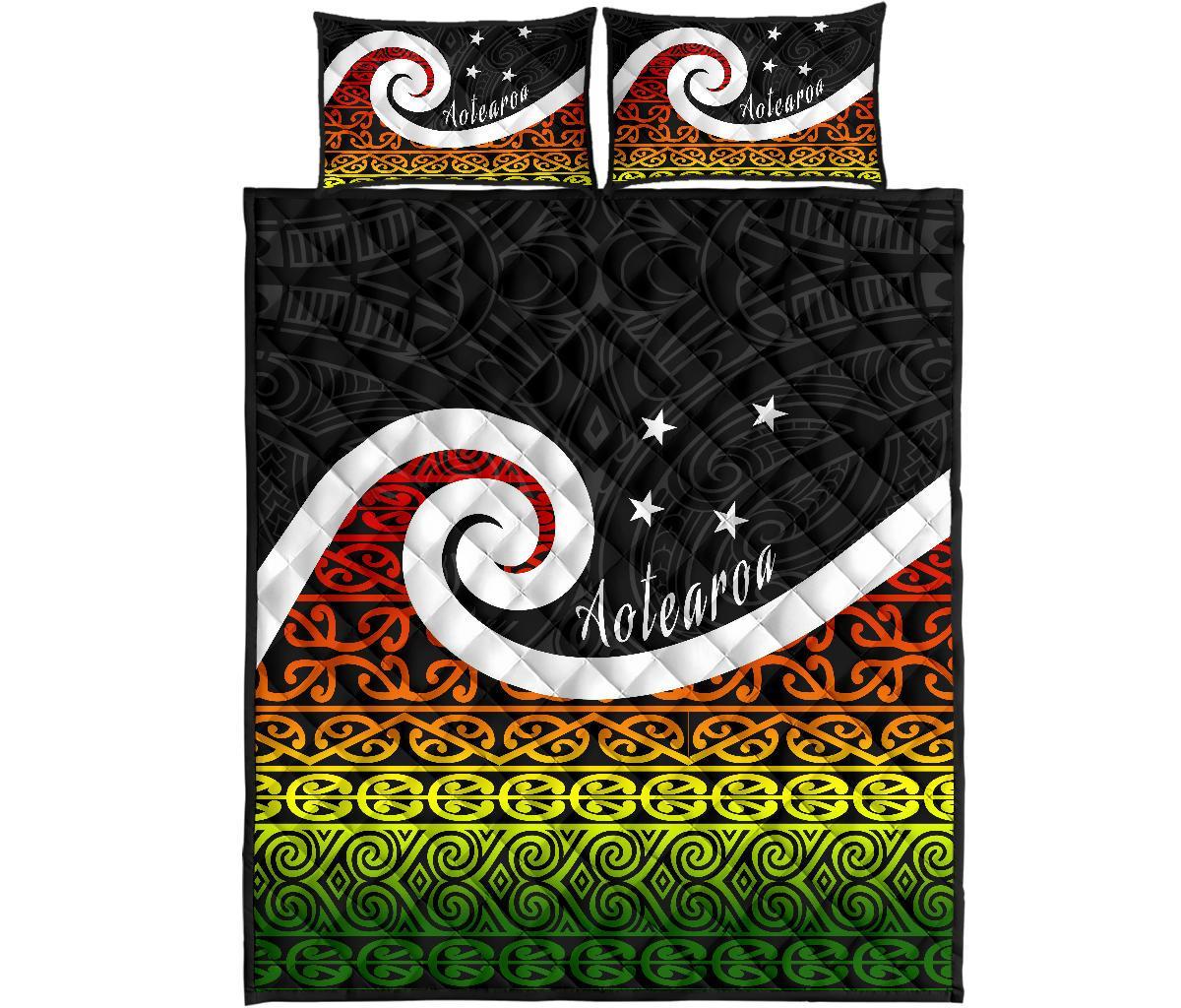 quilt-bed-set-nz-koru-rastafari-color