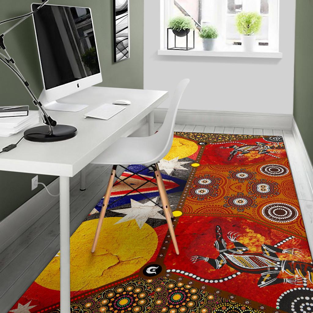 area-rug-aboriginal-dot-painting-flags-crocodile