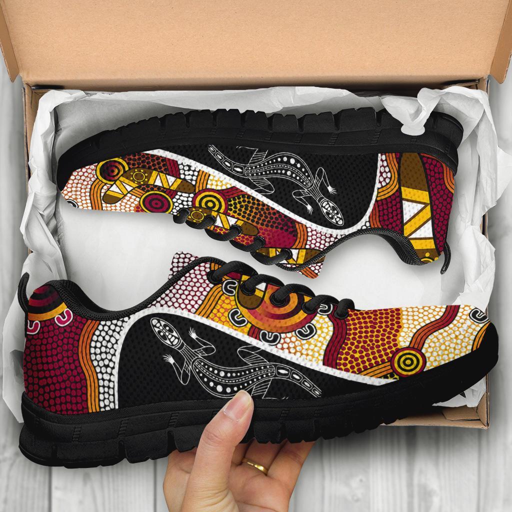 aboriginal-sneakers-lizard-boomerang-patterns-aboriginal-dot-shoes