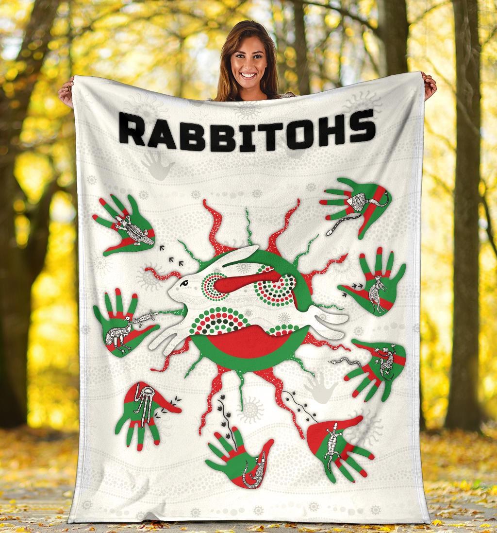 rabbitohs-indigenous-premium-blanket-animals-aboriginal