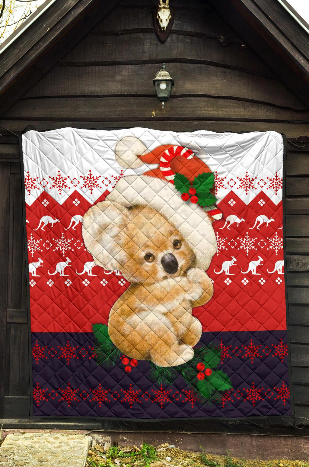 christmas-premium-quilts-koala-coverlets-kangaroo-symbol-snowflakes