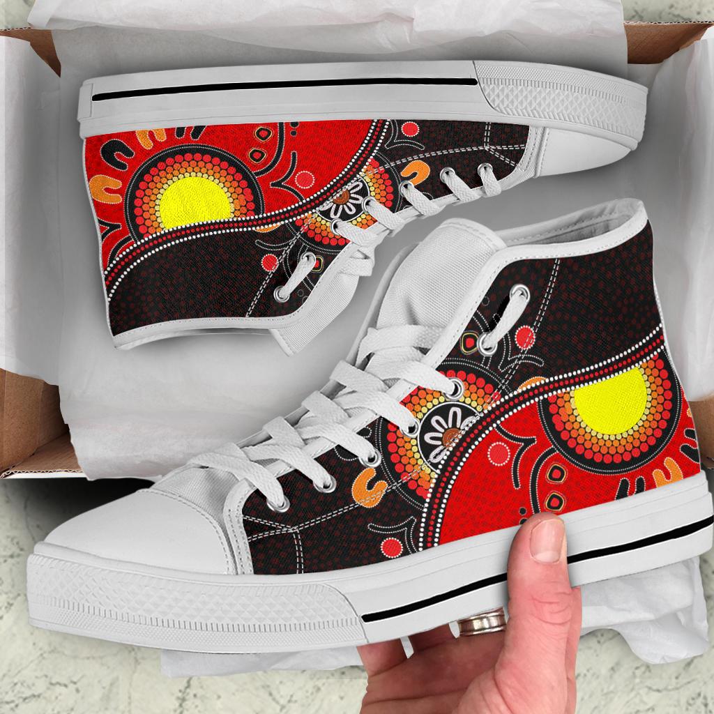 aboriginal-high-top-shoe-australia-flag-dot-painting-art