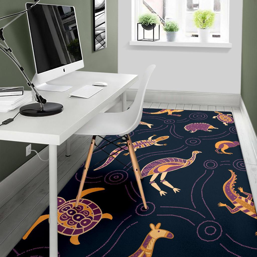 area-rug-indigenous-animals-patterns