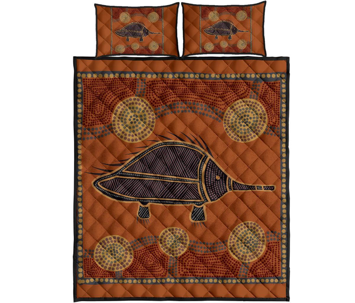 aboriginal-quilt-bed-set-indigenous-echidna