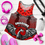 Dragons Women's Racerback Tank St. George Anzac Day - Vibe Hoodie
