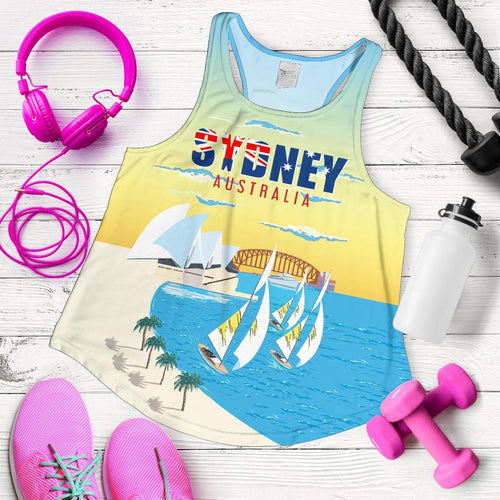 Racerback Tank - Sydney Top Tank Sydney Opera Sailing - Women - Vibe Hoodie