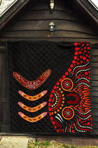 aboriginal-premium-quilt-aboriginal-boomerangs-with-dot-painting-pattern
