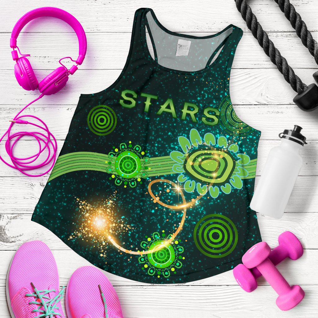 Melbourne Galaxy Women Racerback Tank Stars Indigenous - Vibe Hoodie