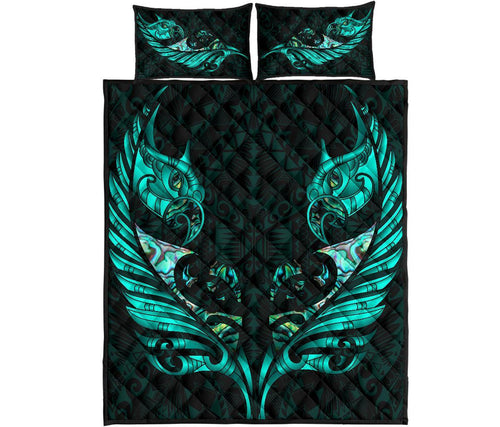 new-zealand-quilt-bed-set-manaia-paua-fern-wing-turquoise