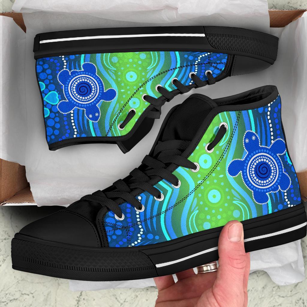 aboriginal-high-top-shoe-a-aboriginal-turtle-family