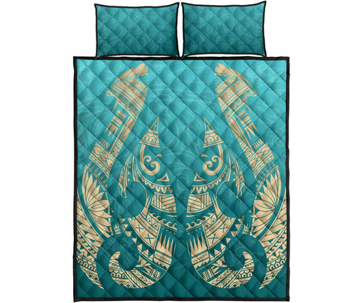 new-zealand-maori-hei-matau-tattoo-quilt-bed-set