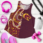 Brisbane Broncos Indigenous Women's Racerback Tank Half Style - Vibe Hoodie