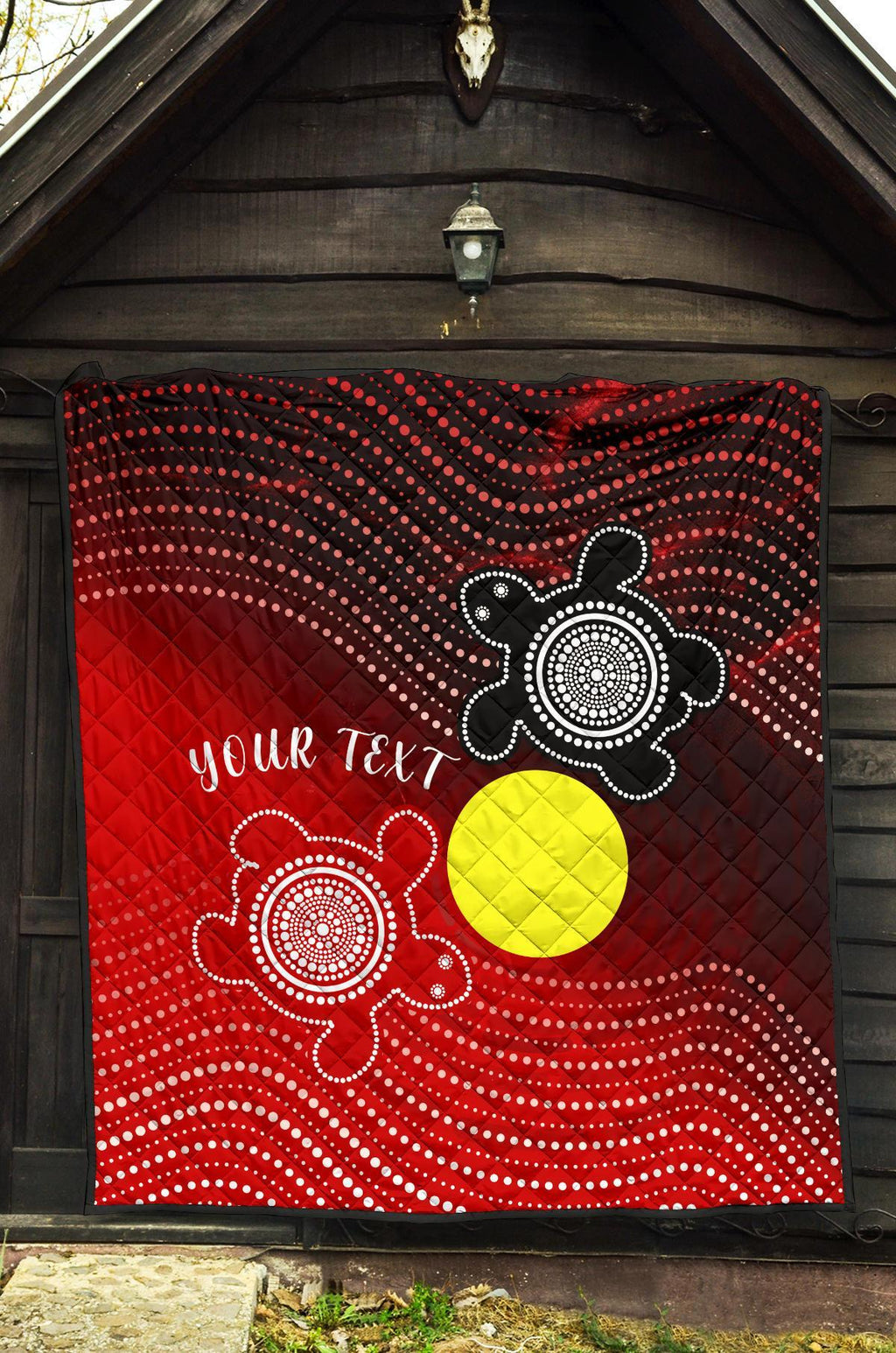 custom-aboriginal-premium-quilt-indigenous-circle-dot-painting-style