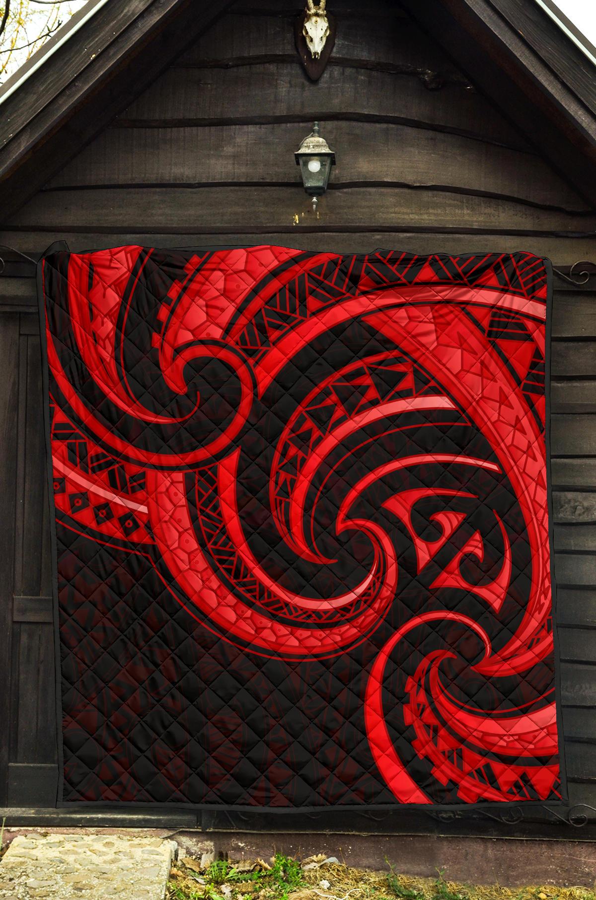 new-zealand-maori-mangopare-premium-quilt-polynesian-red