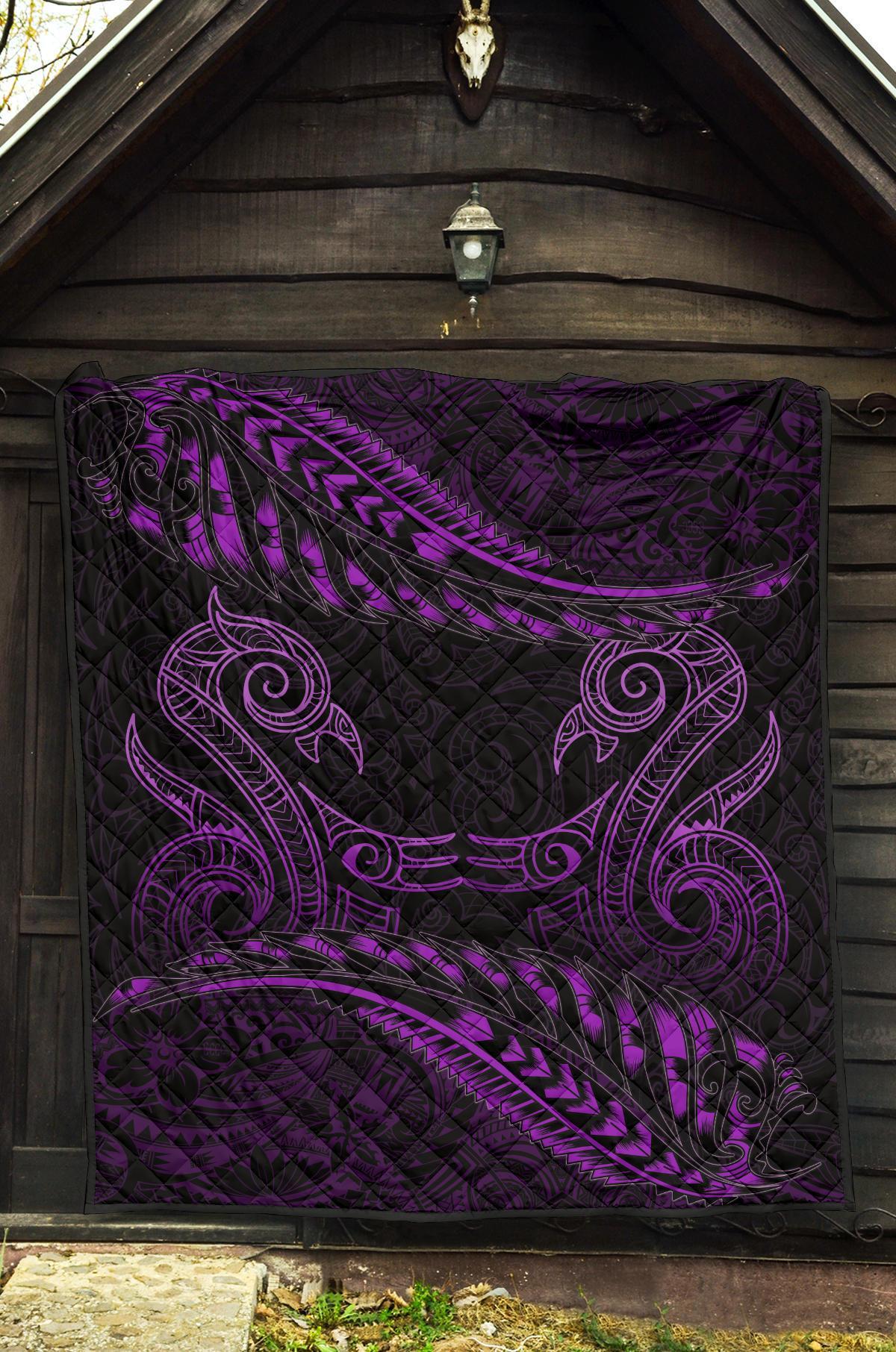 aotearoa-premium-quilt-purple-maori-manaia-with-silver-fern