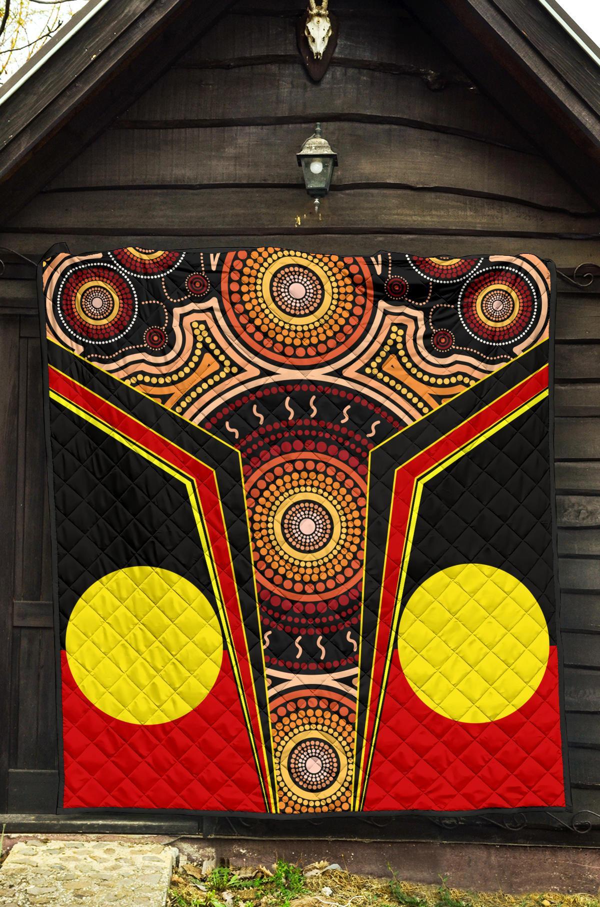 premium-quilt-aboriginal-with-dot-painting-art