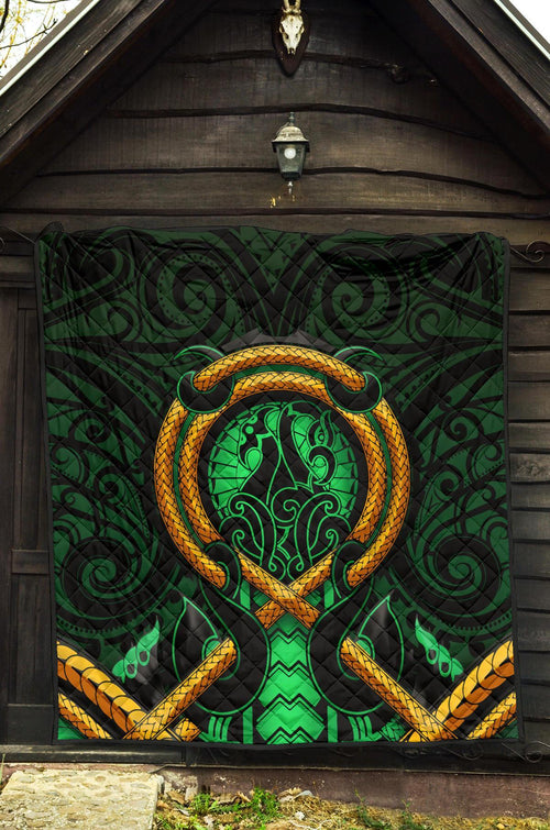 maori-new-zealand-premium-quilt-manaia-green
