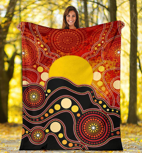 aboriginal-premium-blanket-aboriginal-lives-matter-flag-dot-painting-art